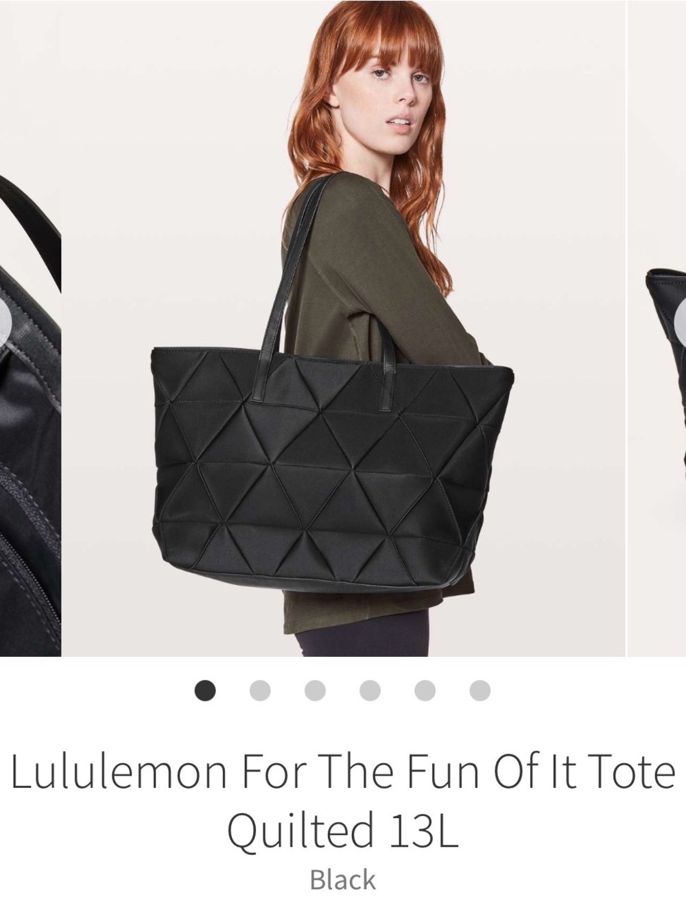 Lululemon For The Fun Of It Tote Quilted 13L
Black